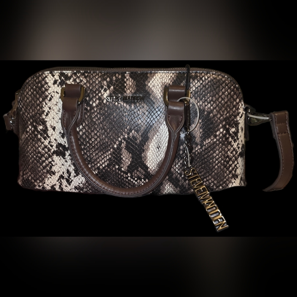 Snakeskin Patterned Satchel Bag